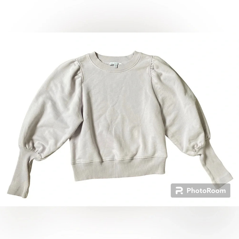 Maison D’Amélie Puff Balloon Sleeve Lilac Crew Neck Sweatshirt Sz S